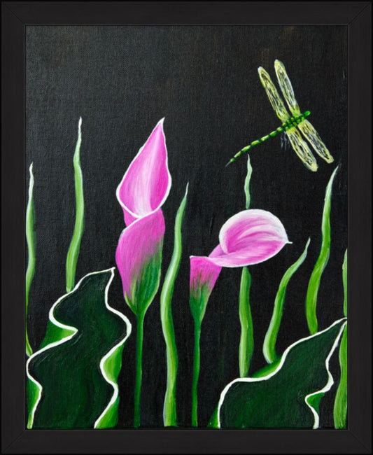 Lilies of the Night Auction - 16x20 black frame
